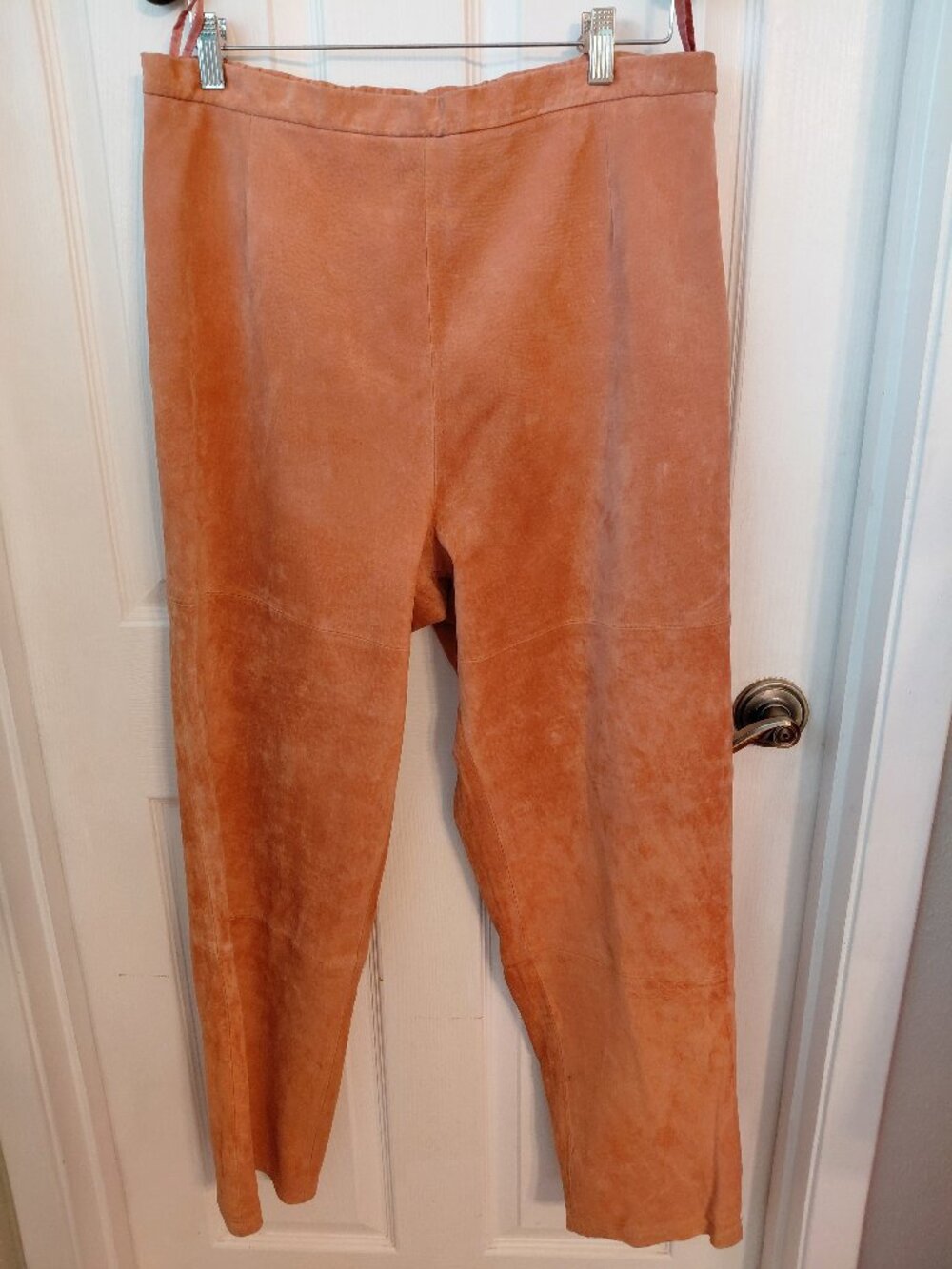 Vintage Pamela McCoy Leather Suede Pants Plus Size 1X Western Boho Pull On